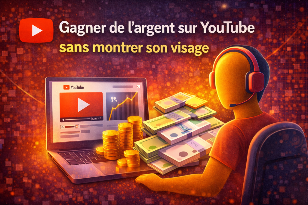 Gagner de l'argent sur YouTube sans montrer son visage avec une chaîne faceless