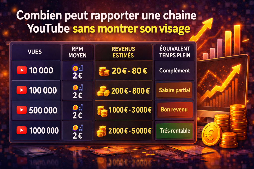 Niches YouTube faceless les plus rentables pour gagner de l'argent