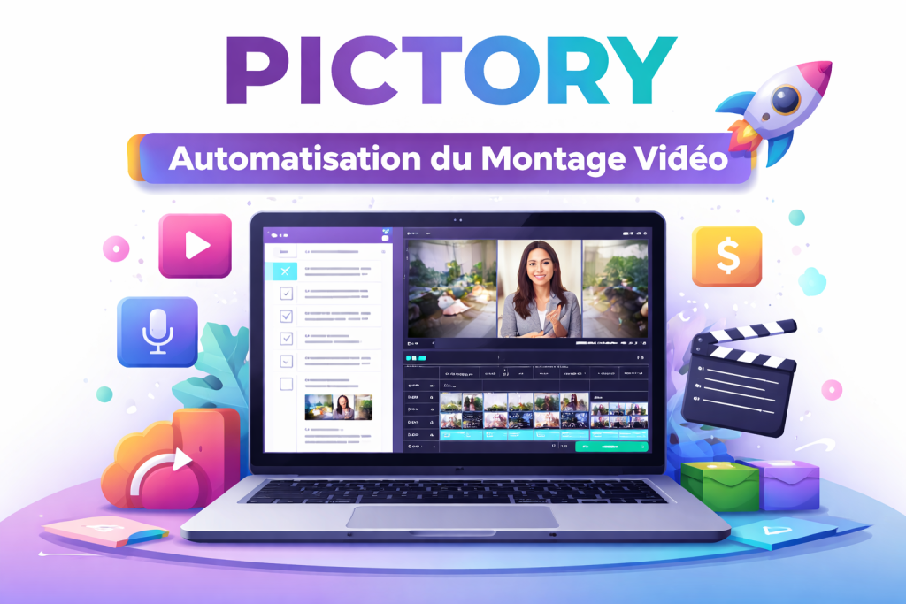 outil Pictory pour automatiser le montage vidéo d’une chaîne YouTube automatisée