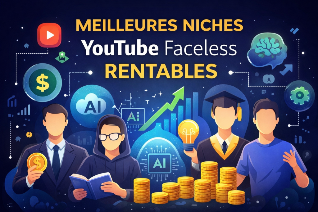 Meilleures niches chaîne YouTube faceless rentables pour créer une chaîne YouTube automatisée