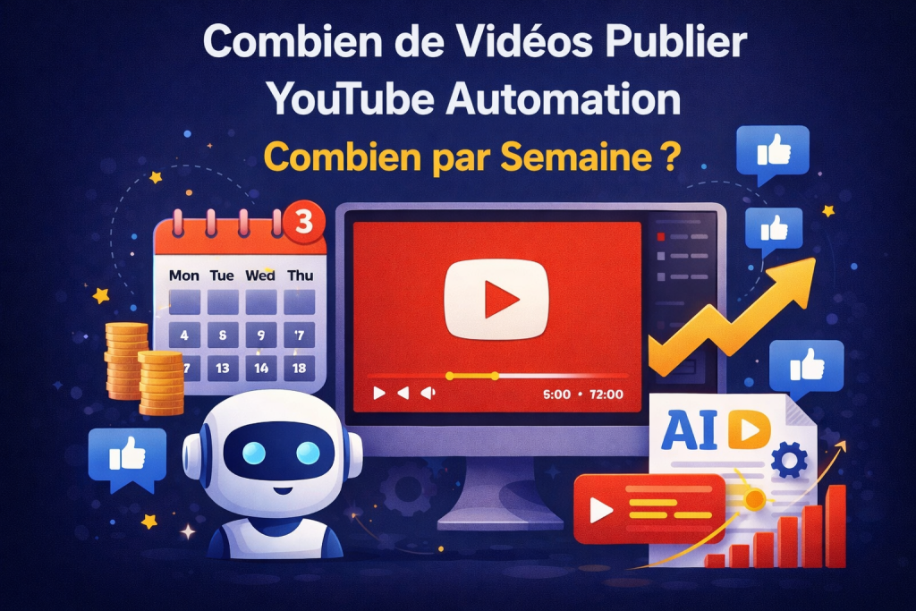 Combien de vidéos publier sur YouTube automation par semaine pour faire grandir une chaîne automatisée