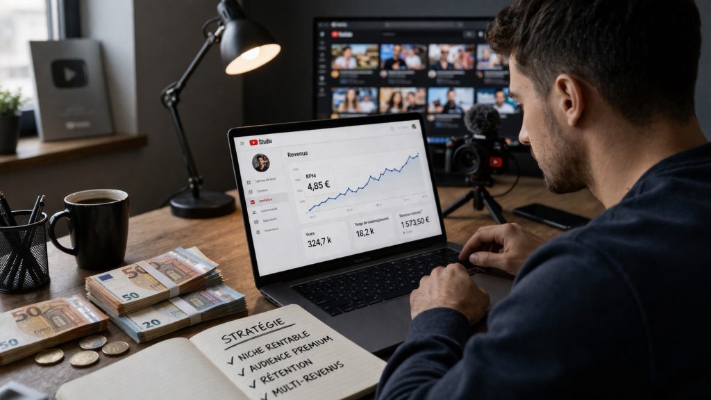 revenus youtube rpm analyse chaine youtube gains