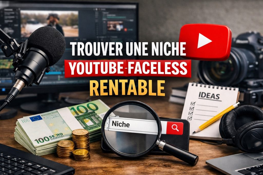 trouver une niche youtube faceless rentable exemple business youtube automation